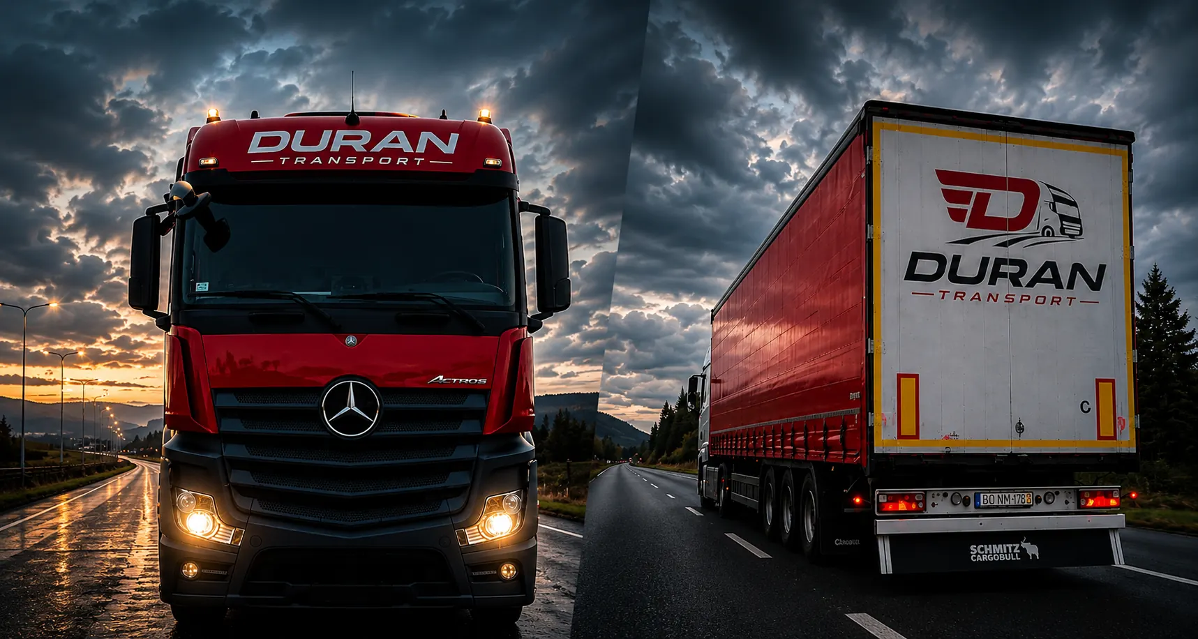 Kamion na evropskom autoputu — DURAN Transport